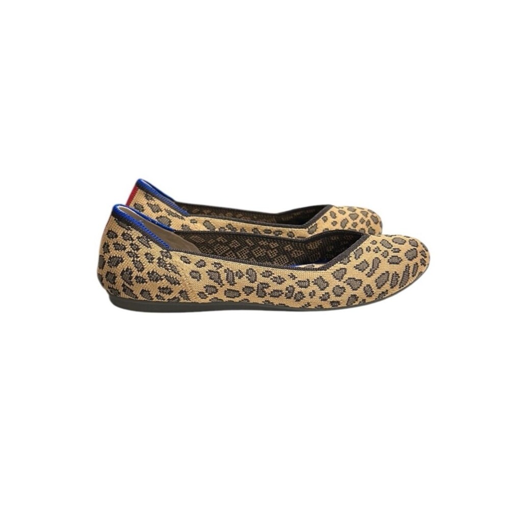 Rothy's Leopard Print Round Toe Flats Size 6